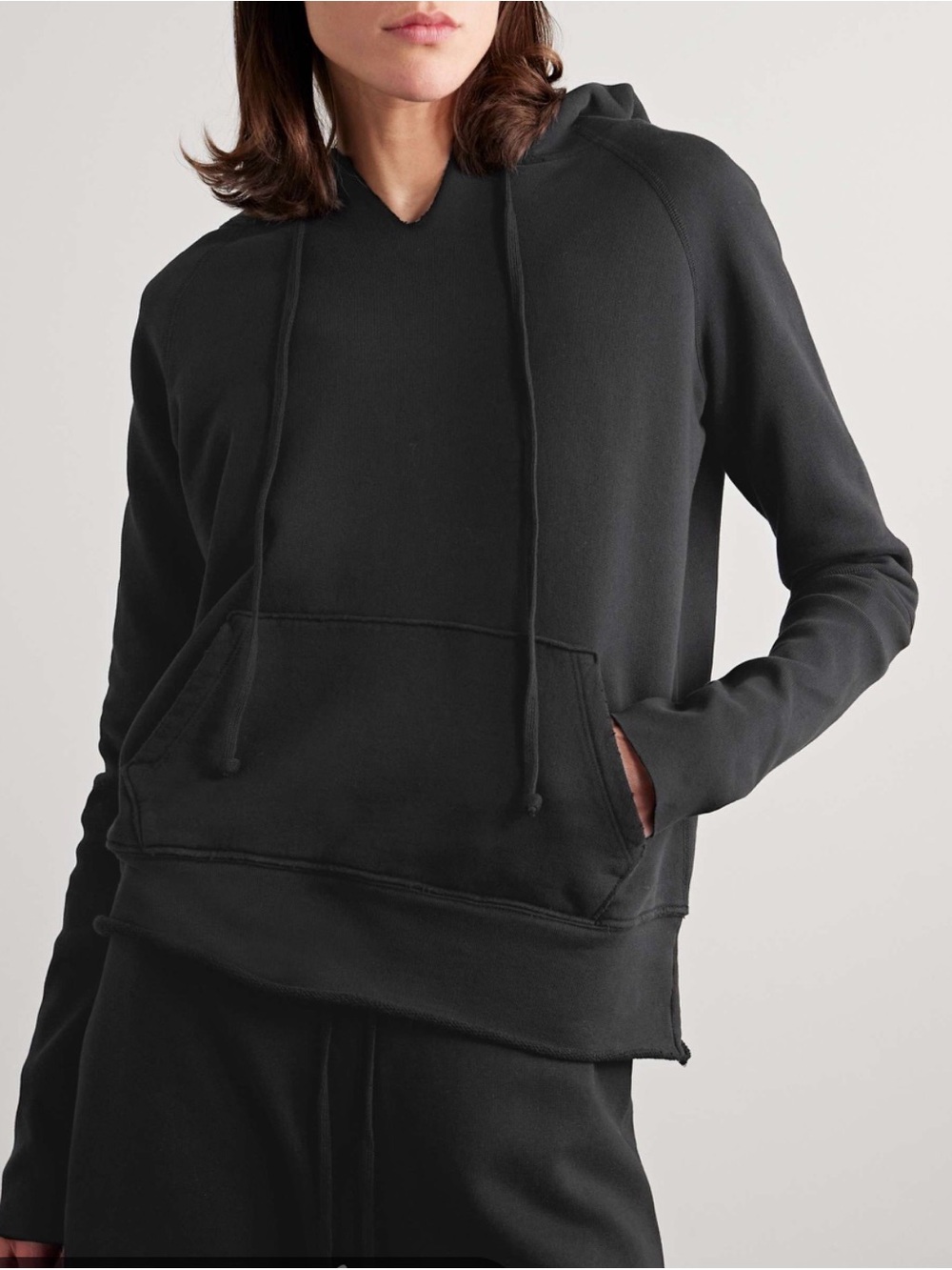 🆕Nili Lotan Janie Distressed French Cotton-Terry Hoodie